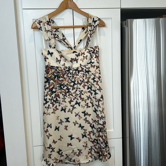Ted Baker London Butterfly Halter Dantout Dress Women Size 8 - Picture 4 of 17